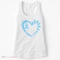 Diabetes Awareness Blue Dragonfly Ribbon Heart Women's Tank Top thumb 0