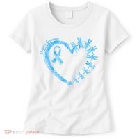 Diabetes Awareness Blue Dragonfly Ribbon Heart Women's T-Shirt thumb 0
