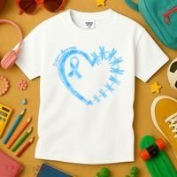 Diabetes Awareness Blue Dragonfly Ribbon Heart Kids T-Shirt thumb 3