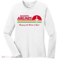 DeSantis Airlines Bringing The Border To You Women's Long Sleeve Shirt thumb 0