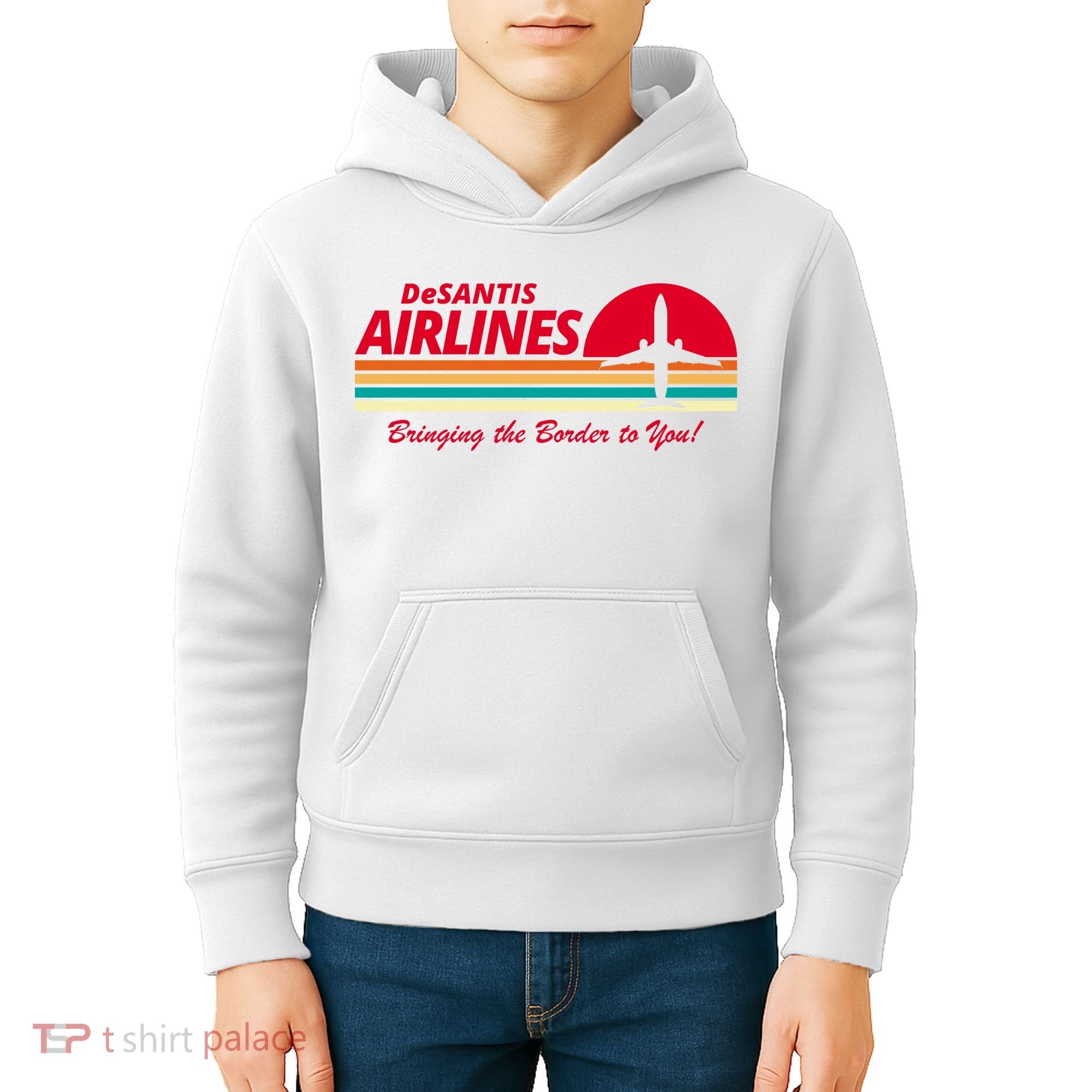 DeSantis Airlines Bringing The Border To You Kids Hoodie