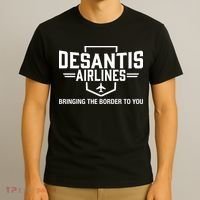 DeSantis Airlines Bringing The Border To You Funny T-Shirt thumb 3