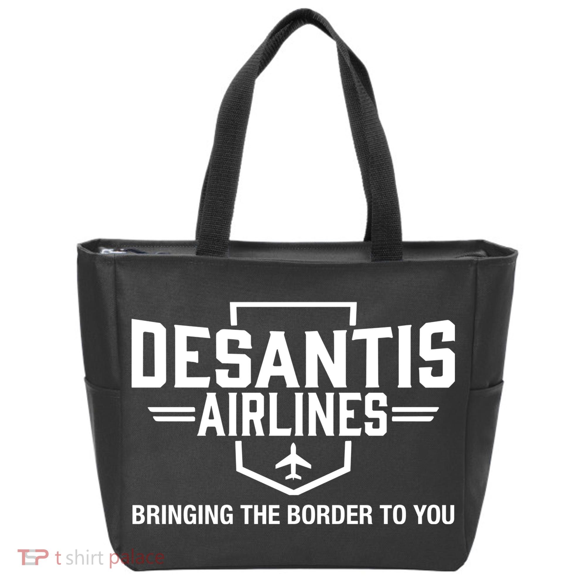 DeSantis Airlines Bringing The Border To You Funny Tote Bag