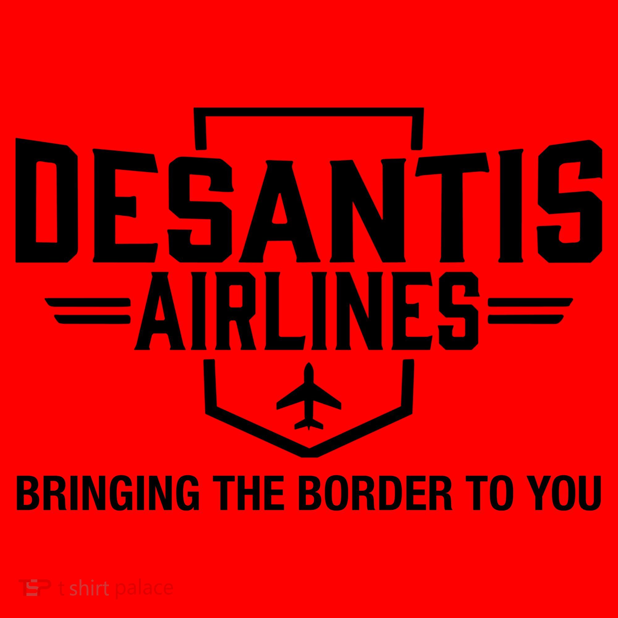 DeSantis Airlines Bringing The Border To You Funny Santa Hat