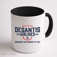 DeSantis Airlines Bringing The Border To You Funny Coffee Mug thumb 1