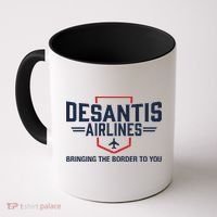 DeSantis Airlines Bringing The Border To You Funny Coffee Mug thumb 0