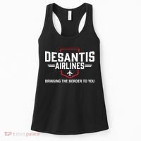 DeSantis Airlines Bringing The Border To You Funny Women's Tank Top thumb 0
