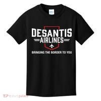 DeSantis Airlines Bringing The Border To You Funny Kids T-Shirt thumb 0