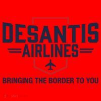 DeSantis Airlines Bringing The Border To You Funny Santa Hat thumb 1
