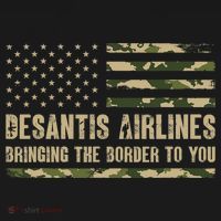 DeSantis Airlines Bringing The Border To You USA Camo Flag Long Sleeve Shirt thumb 2