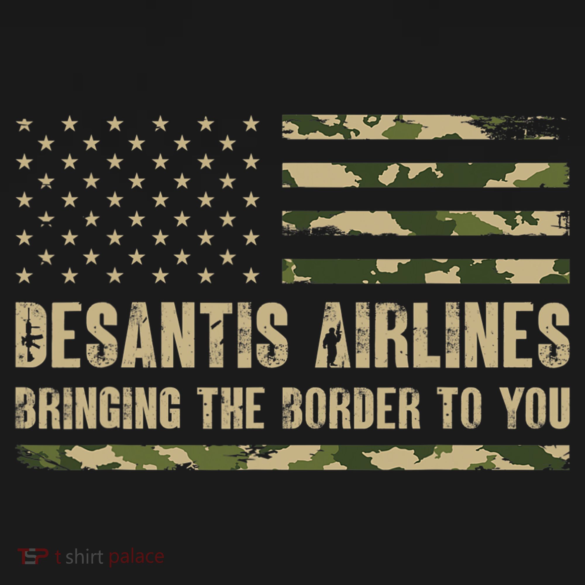 DeSantis Airlines Bringing The Border To You USA Camo Flag Women's Hoodie
