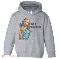 Do A Burnout Jesus Meme Funny Saying Hard Working Toddler Hoodie thumb 0