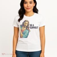 Do A Burnout Jesus Meme Funny Saying Hard Working Women's T-Shirt thumb 4