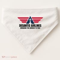 Desantis Airlines Bringing The Boarder To You Political USA-Made Doggie Bandana thumb 0