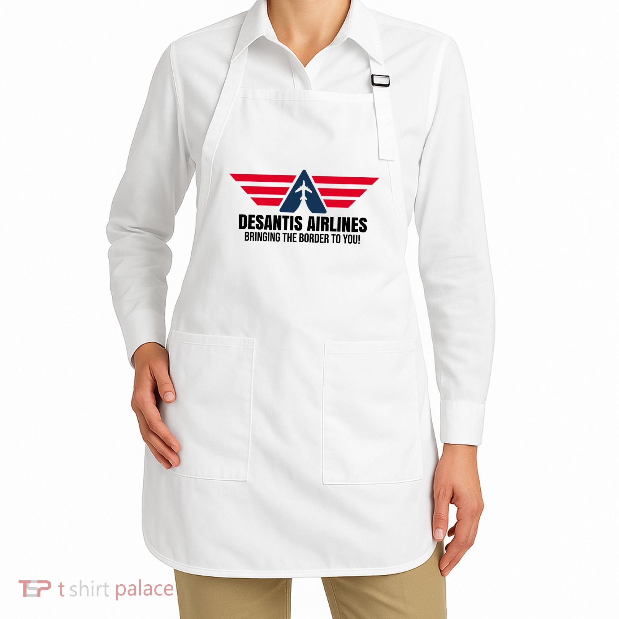 Desantis Airlines Bringing The Boarder To You Political Apron