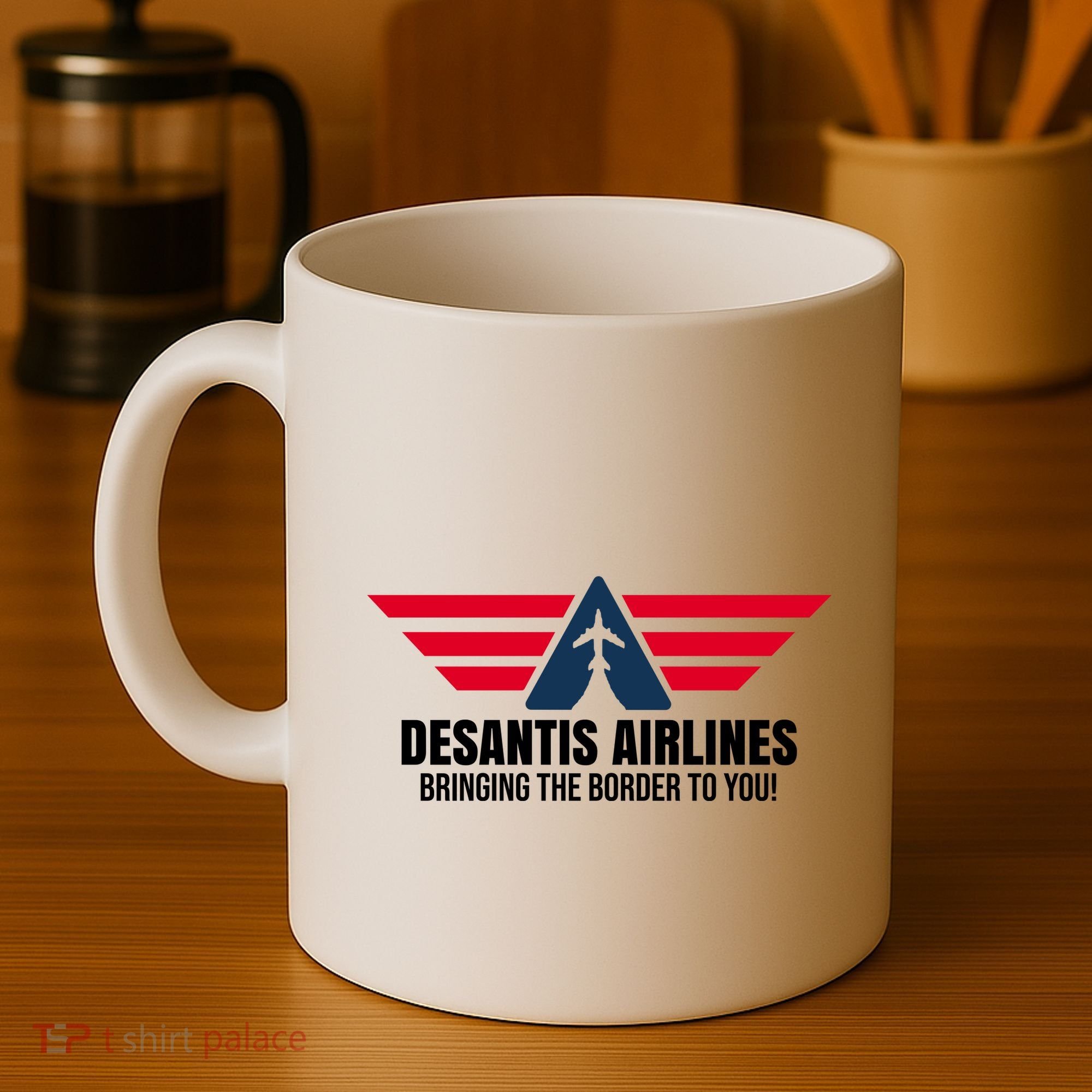 Desantis Airlines Bringing The Boarder To You Political Coffee Mug