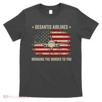 DeSantis Airlines Bringing The Border To You American US Flag Vintage T-Shirt thumb 0
