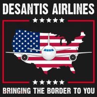 Desantis Airlines Brining The Border To You American Flag Polo thumb 3