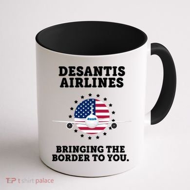 DeSantis Airlines Bringing The Boarder To You Coffee Mug back