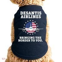 DeSantis Airlines Bringing The Boarder To You Doggie Tank thumb 0