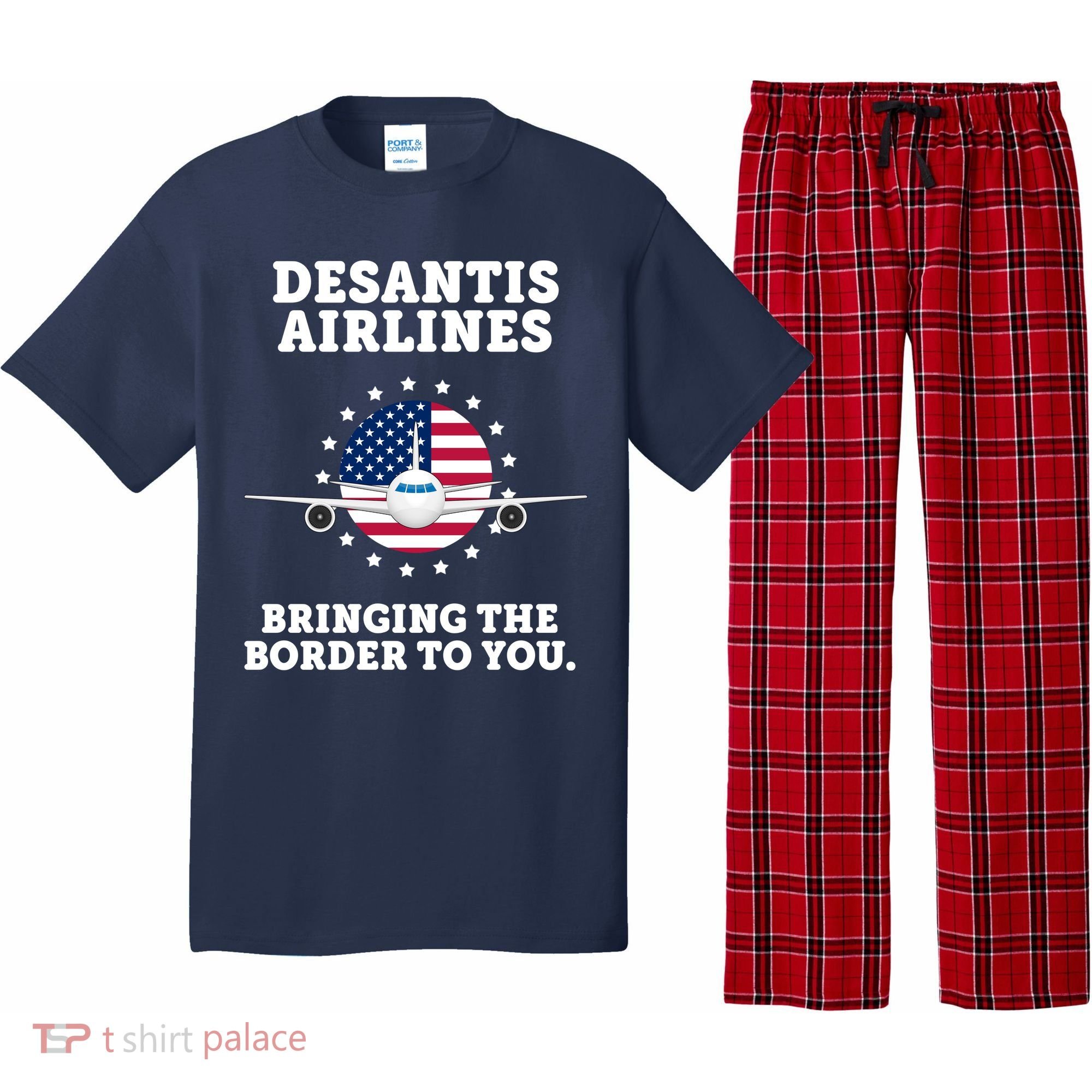 DeSantis Airlines Bringing The Boarder To You Pajama Set