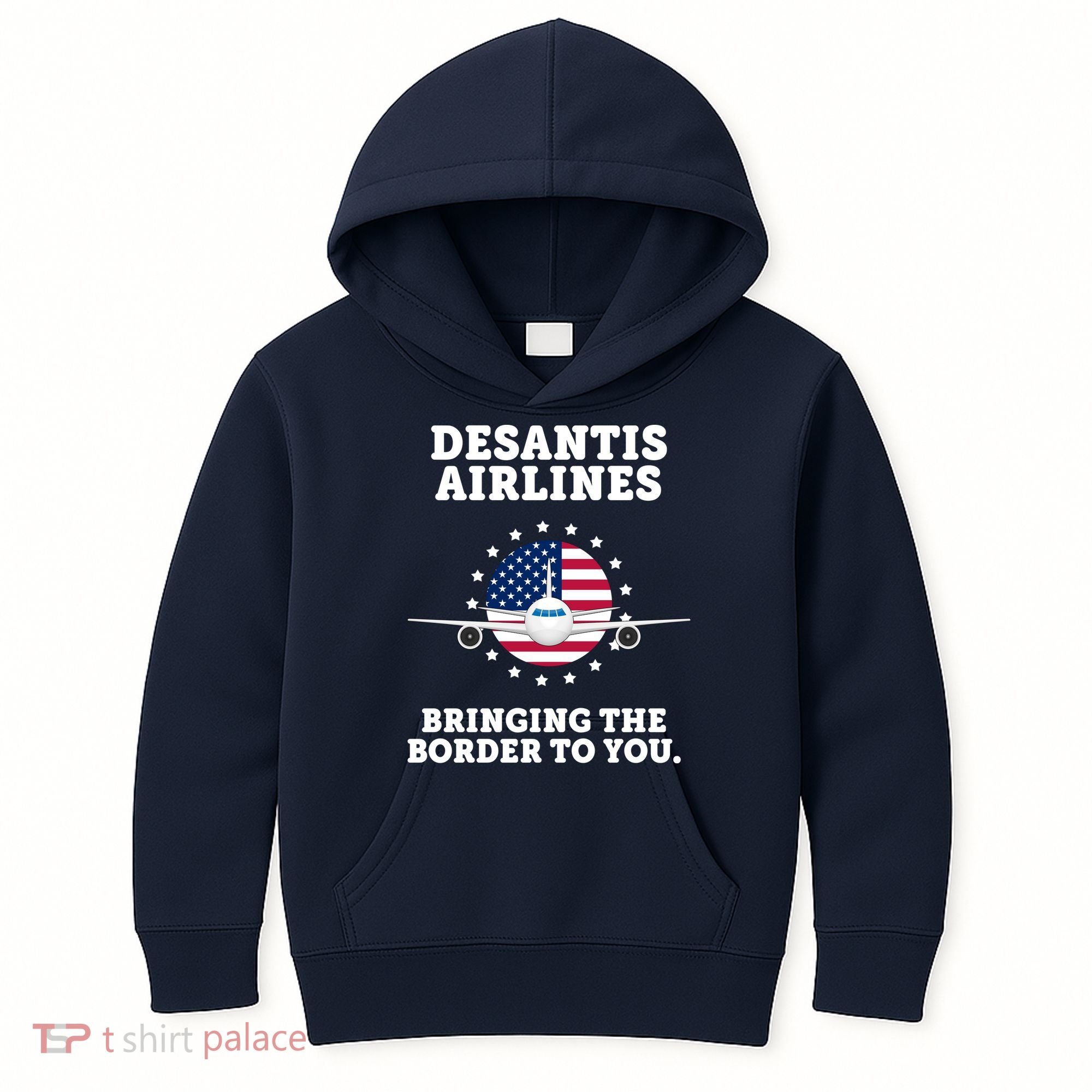 DeSantis Airlines Bringing The Boarder To You Kids Hoodie
