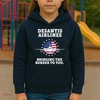 DeSantis Airlines Bringing The Boarder To You Kids Hoodie thumb 3