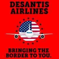 DeSantis Airlines Bringing The Boarder To You Santa Hat thumb 1