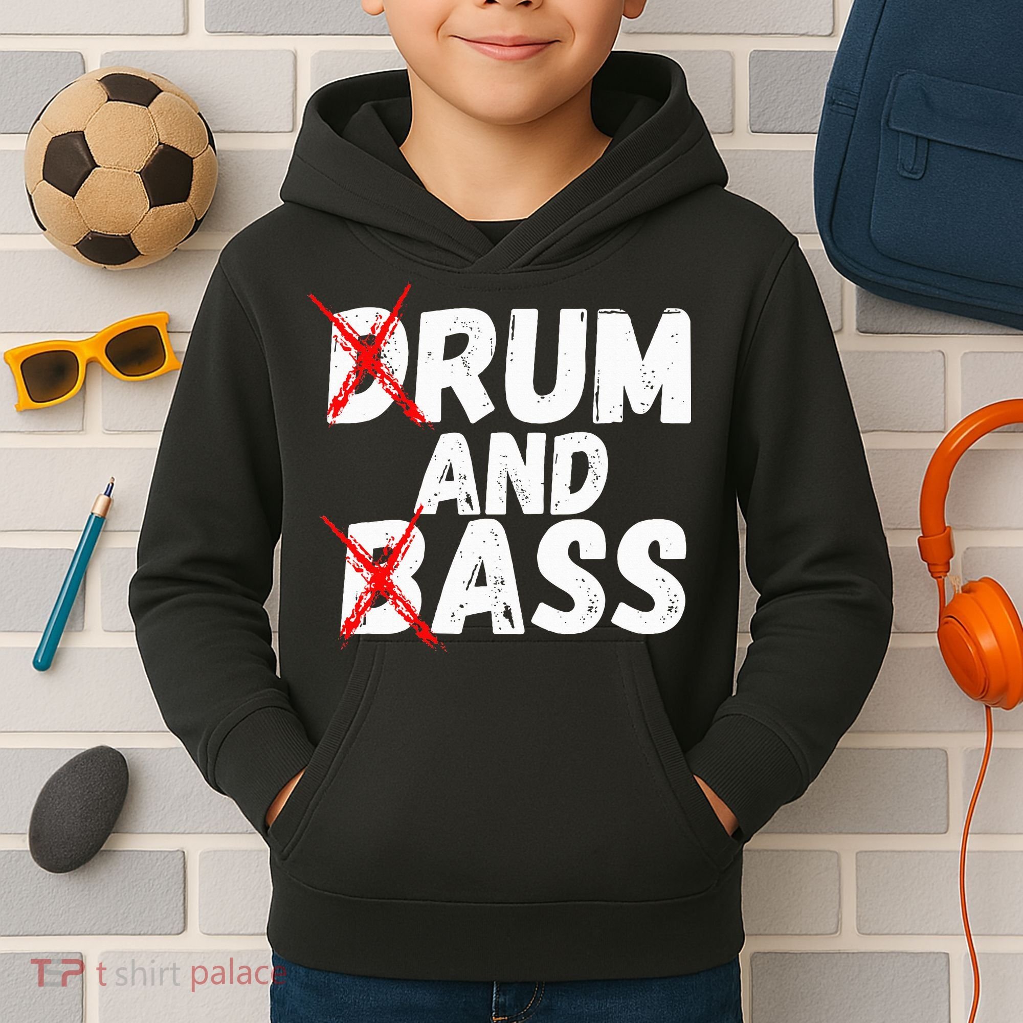 Drum And Bass Rum And Ass Kids Hoodie