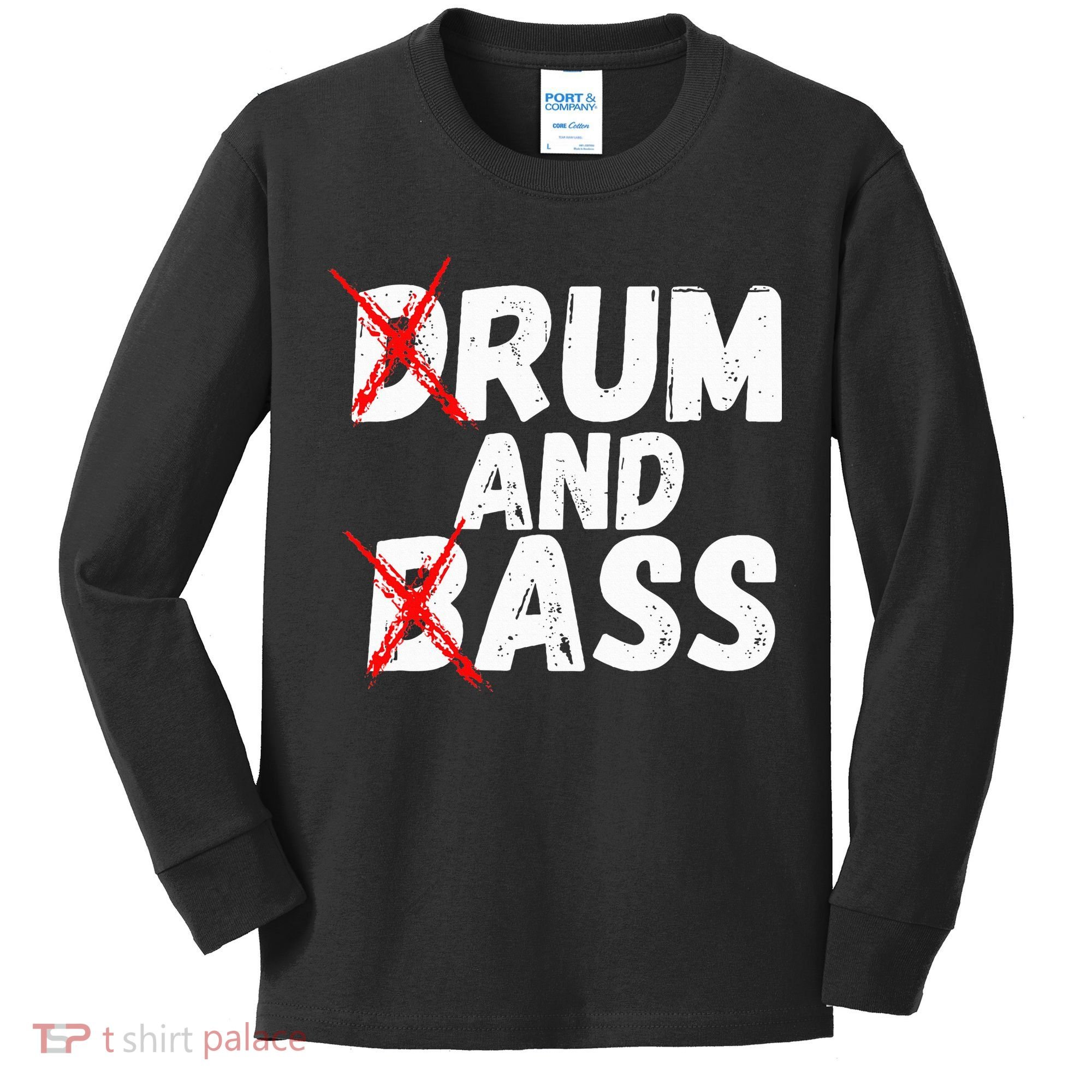 Drum And Bass Rum And Ass Kids Long Sleeve Shirt
