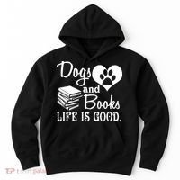 Dog And Books Are Good - Cute Animal Tee Hoodie thumb 0
