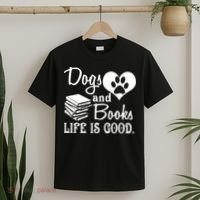 Dog And Books Are Good - Cute Animal Tee T-Shirt thumb 2