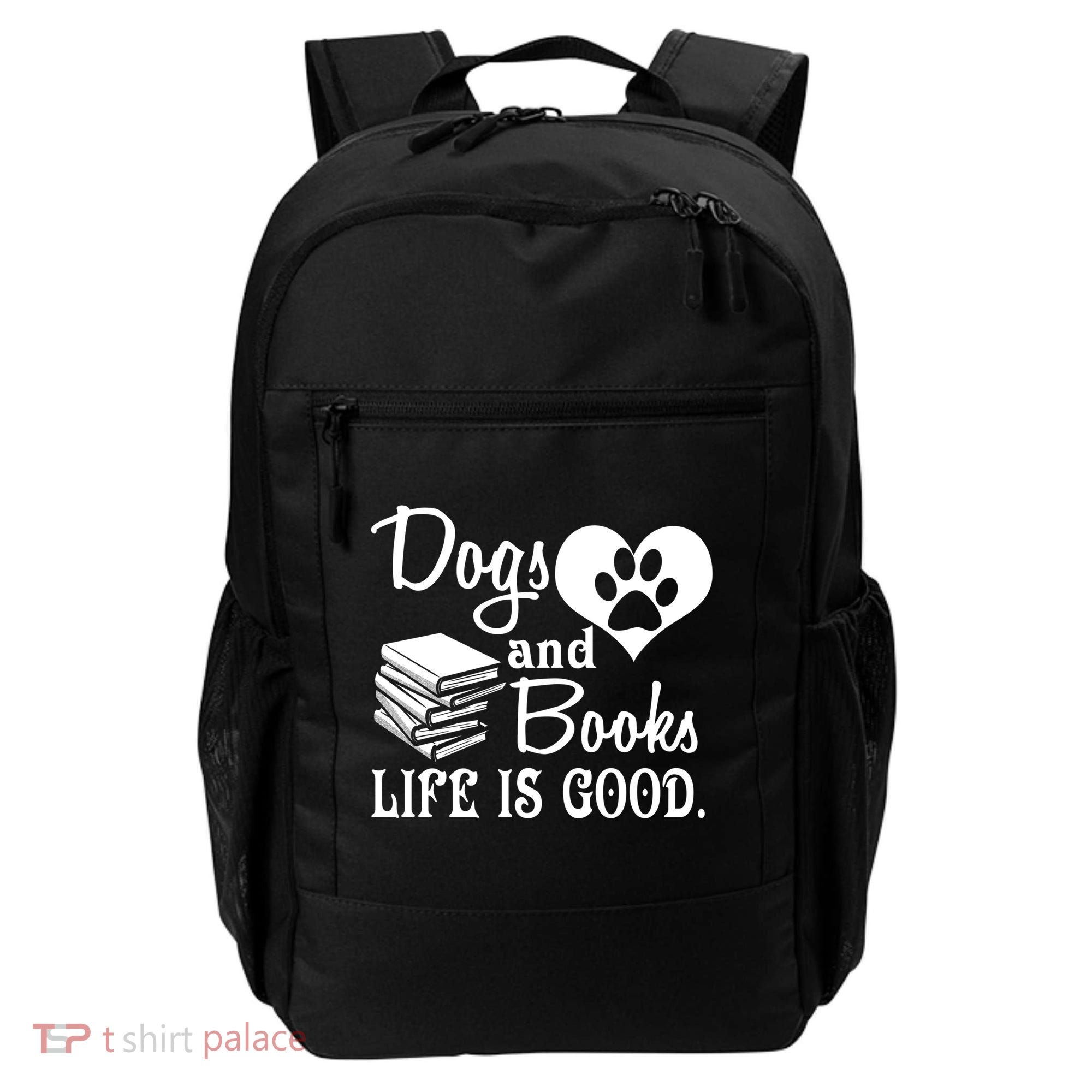 Dog And Books Are Good - Cute Animal Tee Backpack