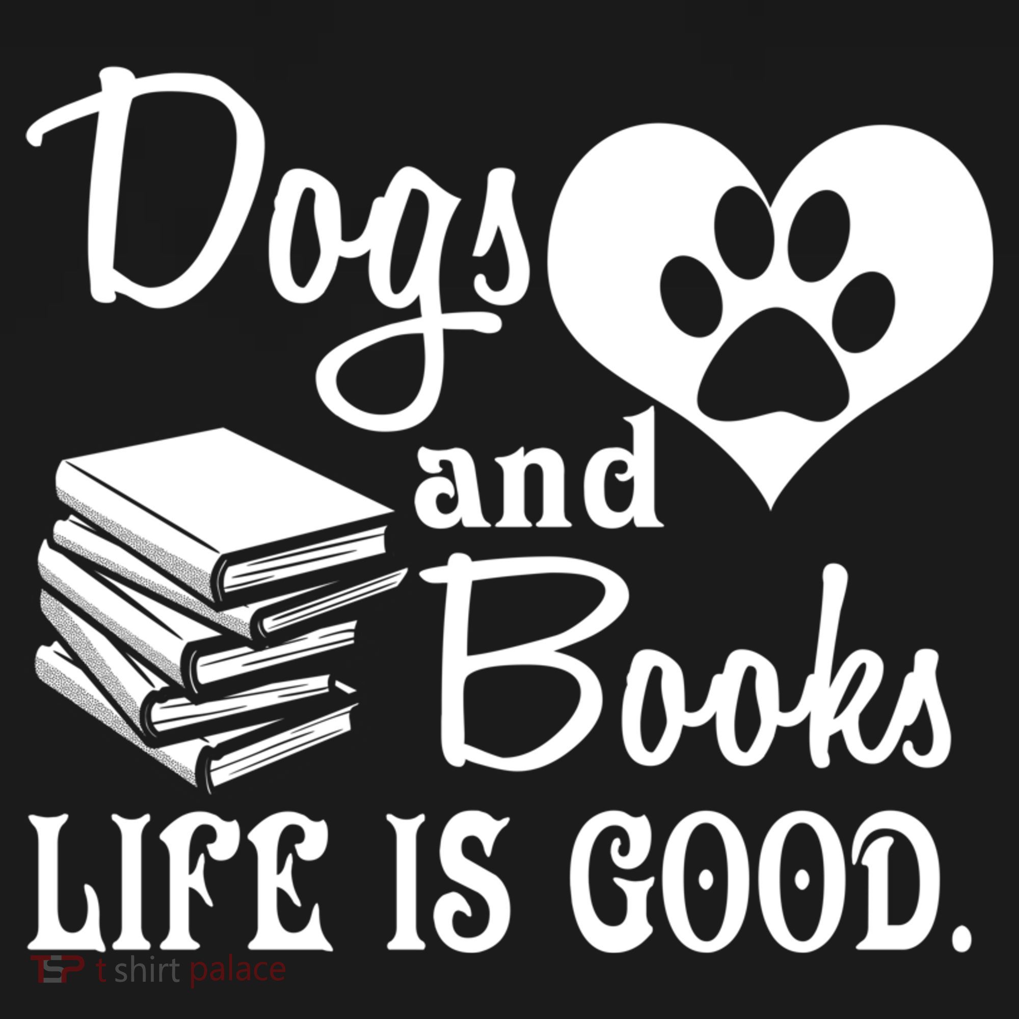 Dog And Books Are Good - Cute Animal Tee Coaster