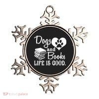Dog And Books Are Good - Cute Animal Tee Ornament thumb 0