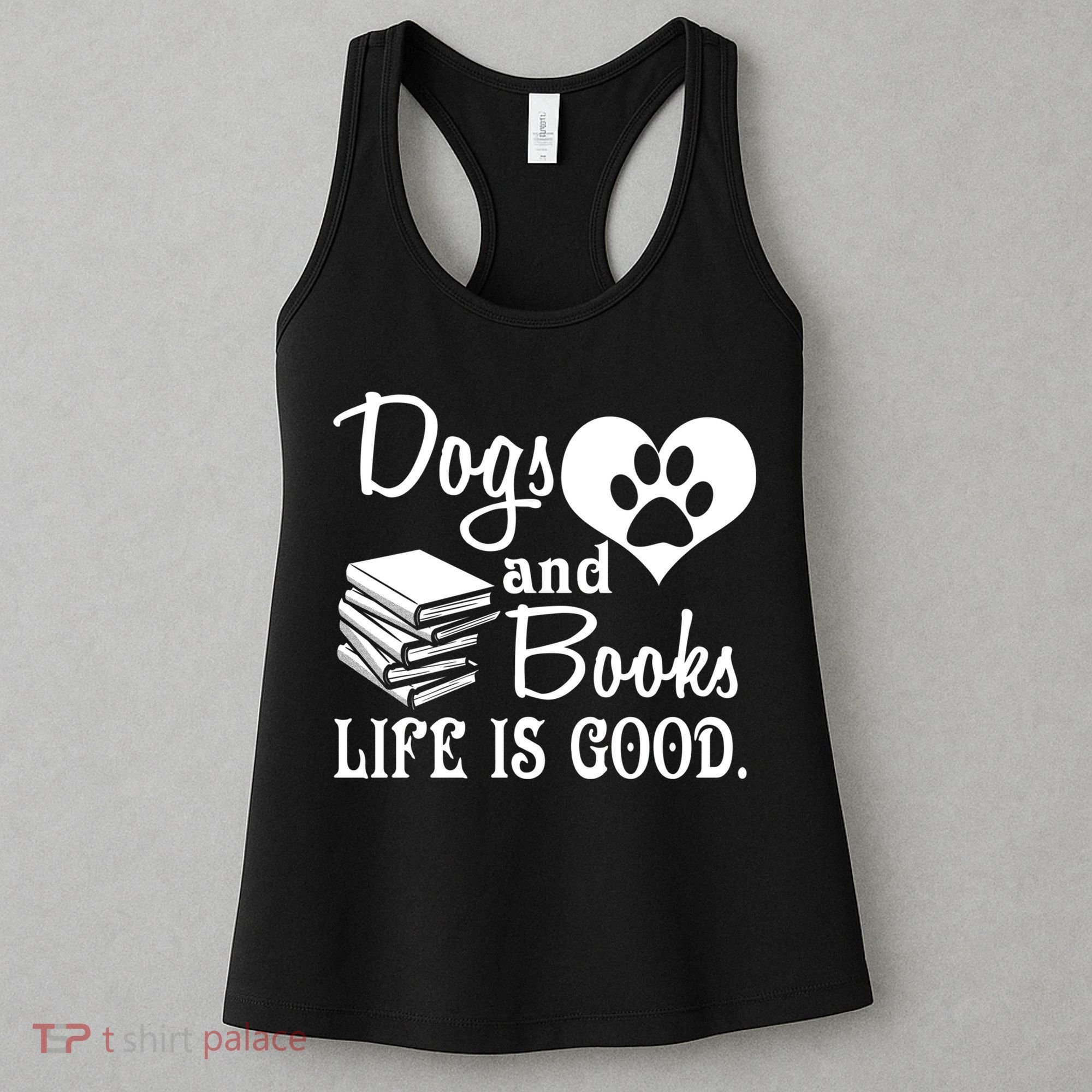 Dog And Books Are Good - Cute Animal Tee Women's Tank Top
