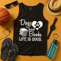 Dog And Books Are Good - Cute Animal Tee Tank Top thumb 4