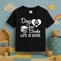 Dog And Books Are Good - Cute Animal Tee Toddler T-Shirt thumb 3