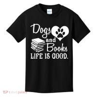 Dog And Books Are Good - Cute Animal Tee Kids T-Shirt thumb 0