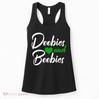 Doobies And Boobies Weed Funny 420 Stoner Pothead Gift Women's Tank Top thumb 0