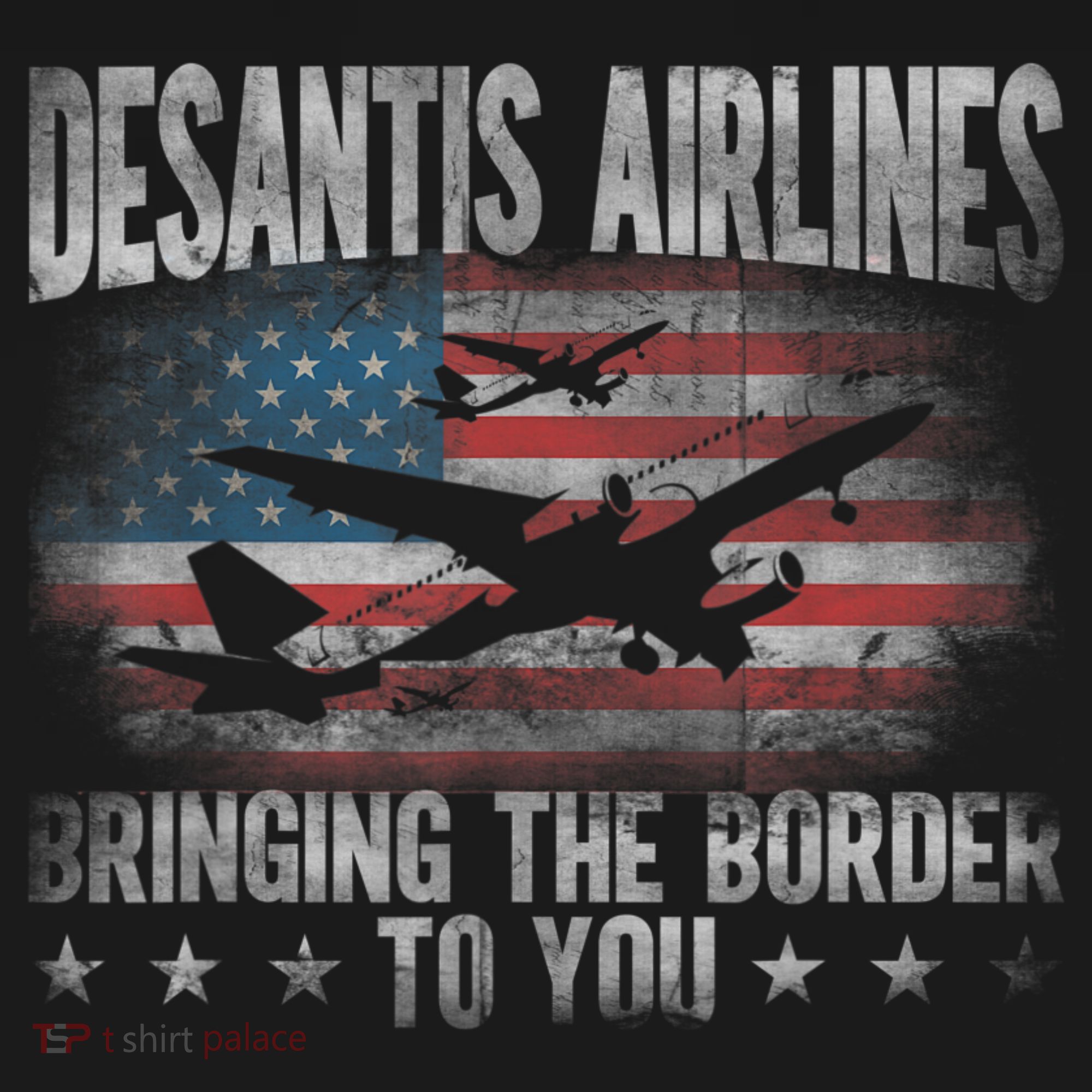 DeSantis Airlines Bringing The Border To You American US Flag Backpack