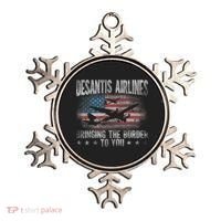 DeSantis Airlines Bringing The Border To You American US Flag Ornament thumb 0