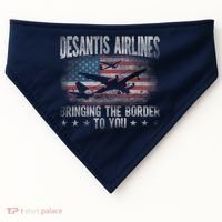 DeSantis Airlines Bringing The Border To You American US Flag USA-Made Doggie Bandana thumb 0