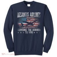 DeSantis Airlines Bringing The Border To You American US Flag Sweatshirt thumb 0