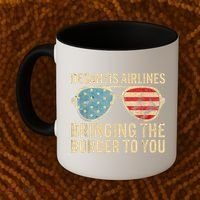 DeSantis Airlines Bringing The Border To You American US Flag Coffee Mug thumb 2