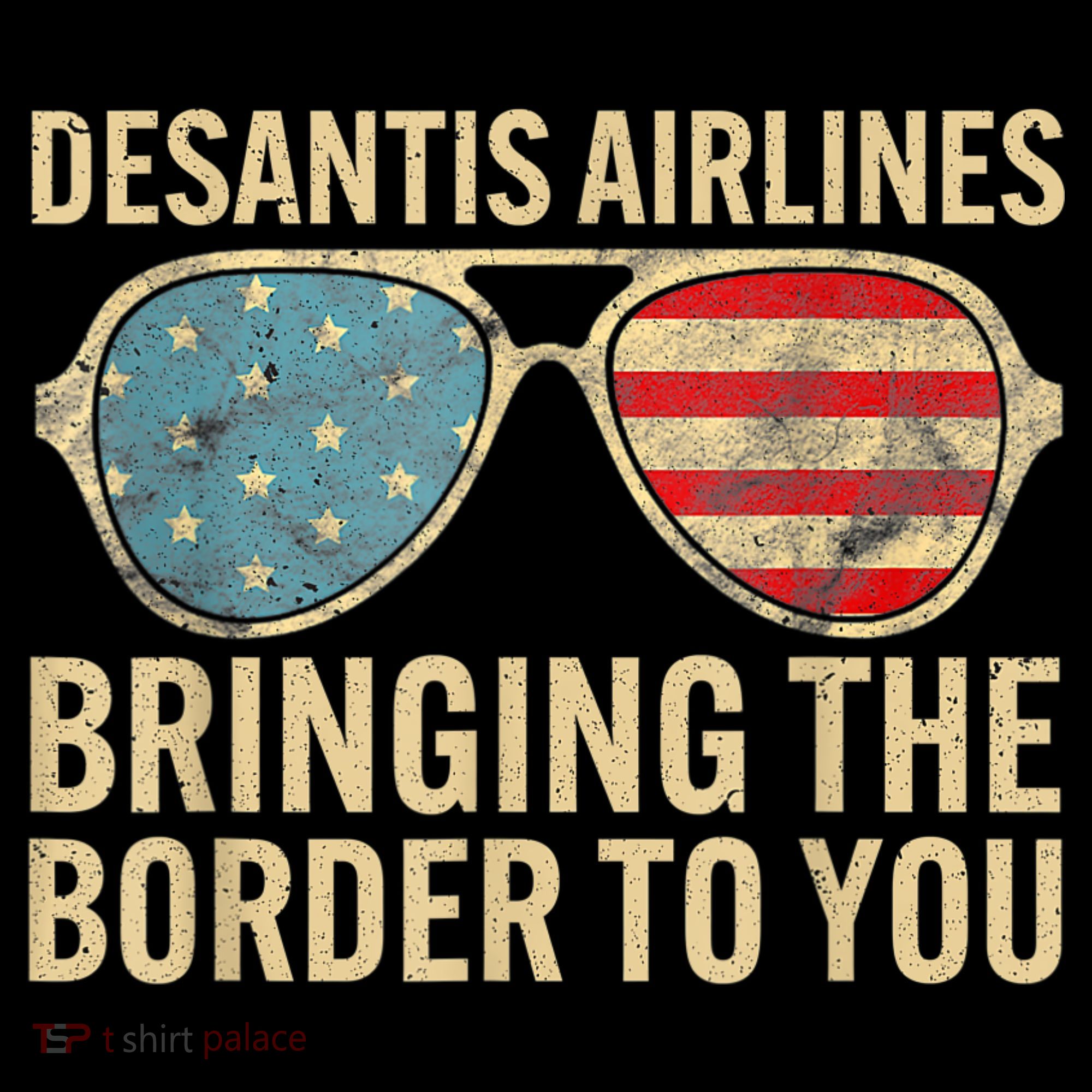 DeSantis Airlines Bringing The Border To You American US Flag Coffee Mug