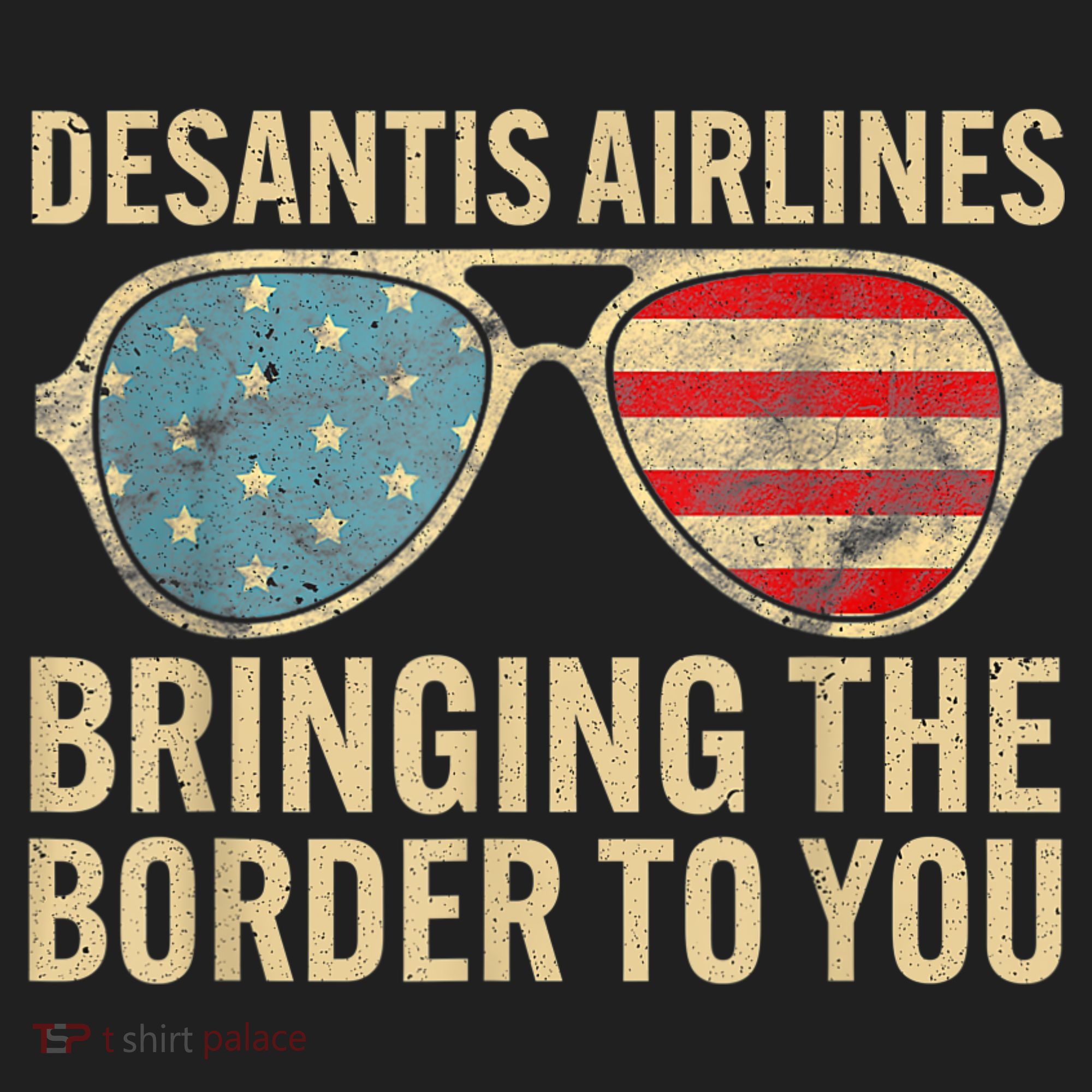 DeSantis Airlines Bringing The Border To You American US Flag Tumbler