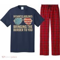 DeSantis Airlines Bringing The Border To You American US Flag Pajama Set thumb 0