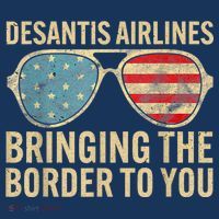 DeSantis Airlines Bringing The Border To You American US Flag Mousepad thumb 1