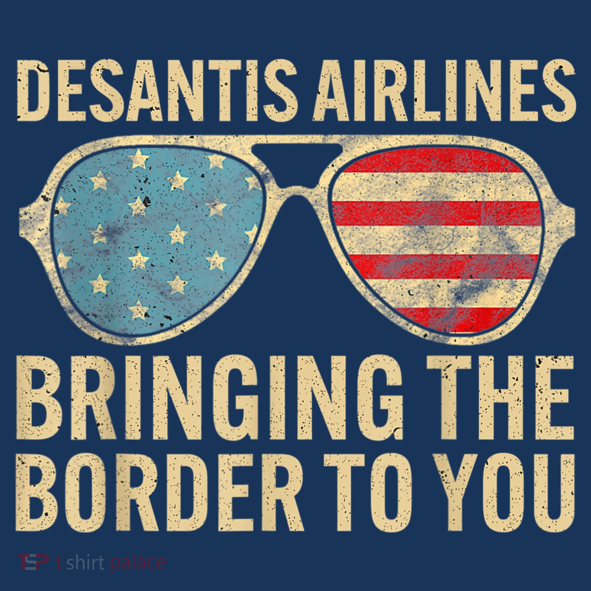DeSantis Airlines Bringing The Border To You American US Flag Mousepad